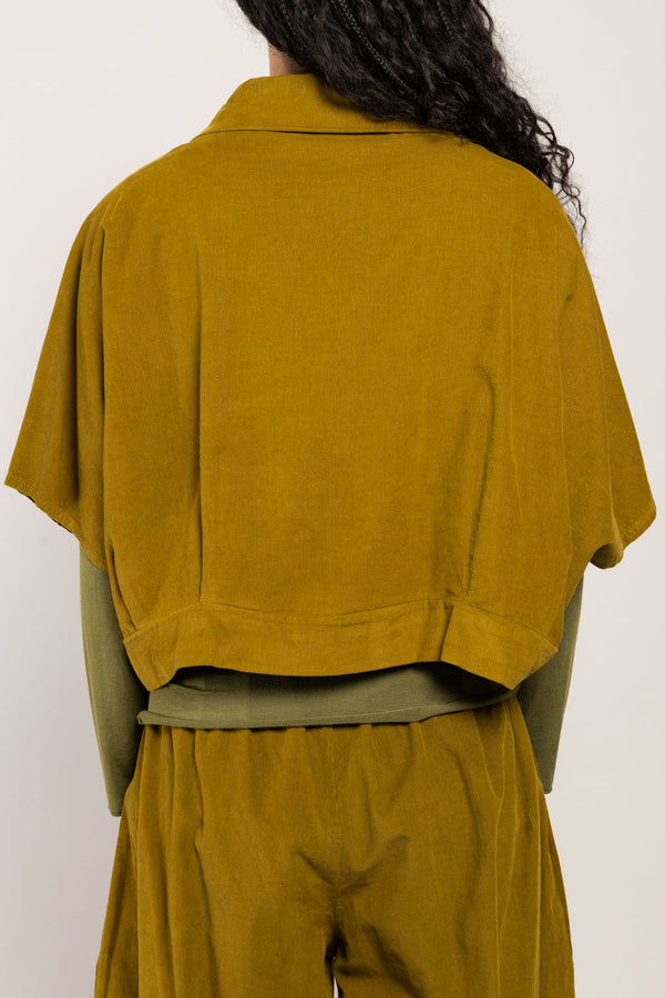 Veste Boléro Naga Velours La Sélection Stocks du Marais — coloris Kiwi (vue 4)