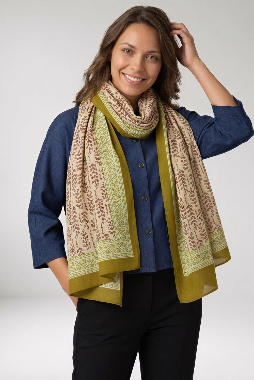 Foulard Nilesh Feuillages