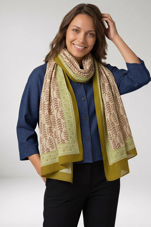 Foulard Nilesh Feuillages